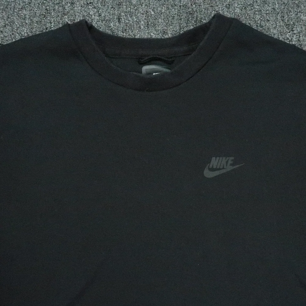Nike Pullover Men Medium Black Sportswear Tech Fleece Crew Sweatshirt Sporty